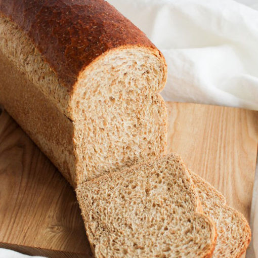 Bruinbrood rond half